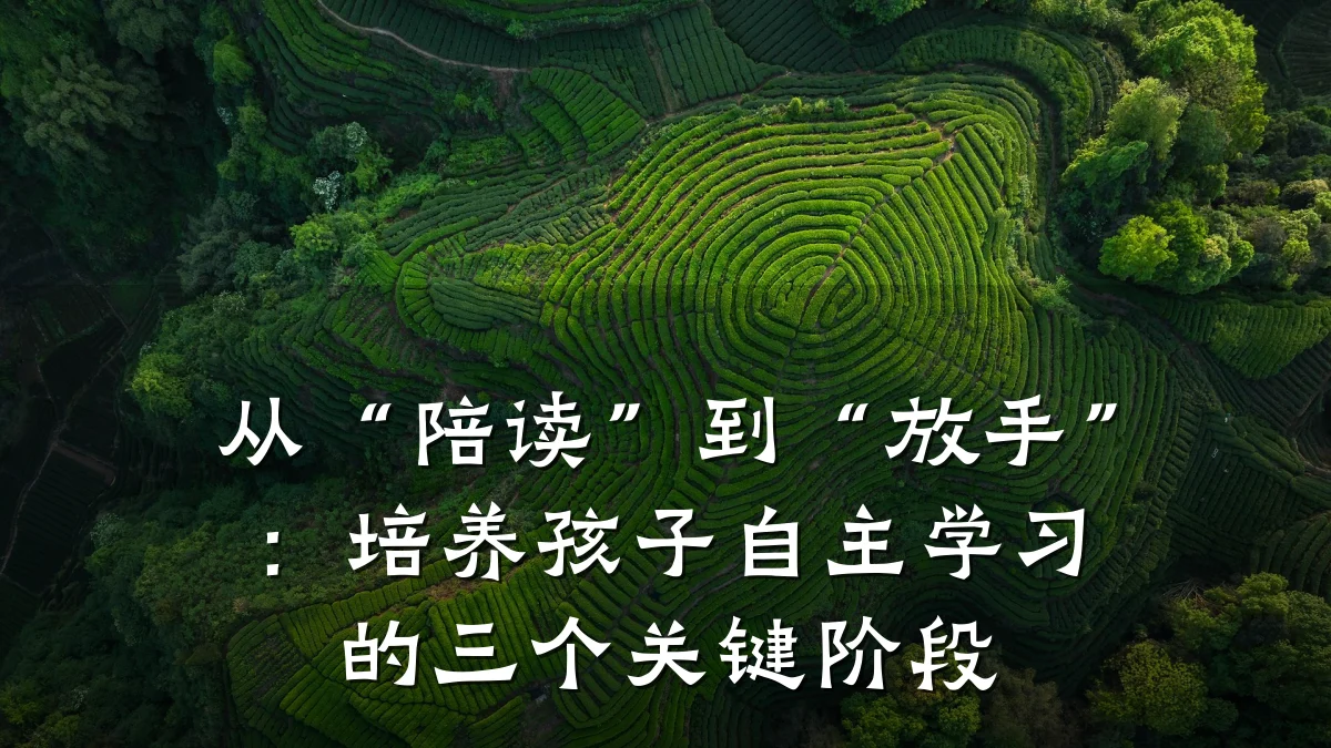 从“陪读”到“放手”：培养孩子自主学习的三个关键阶段