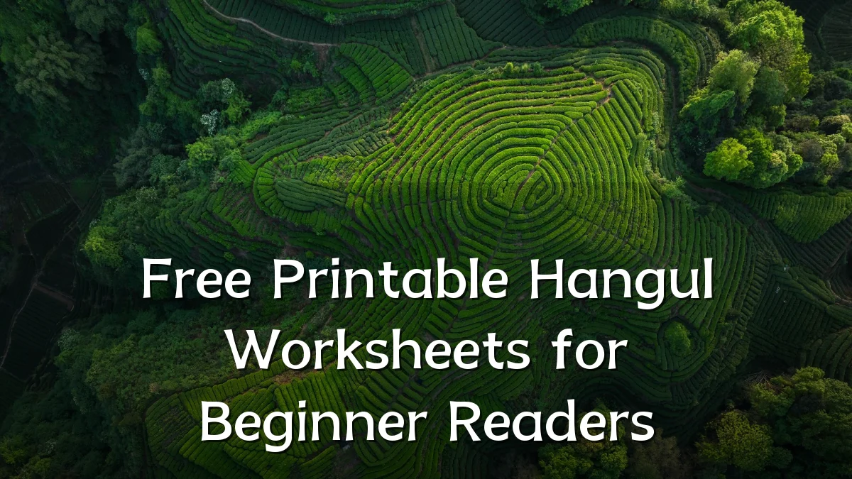Free Printable Hangul Worksheets for Beginner Readers
