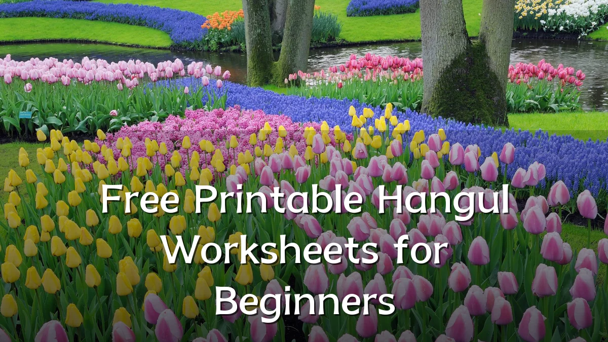 Free Printable Hangul Worksheets for Beginners