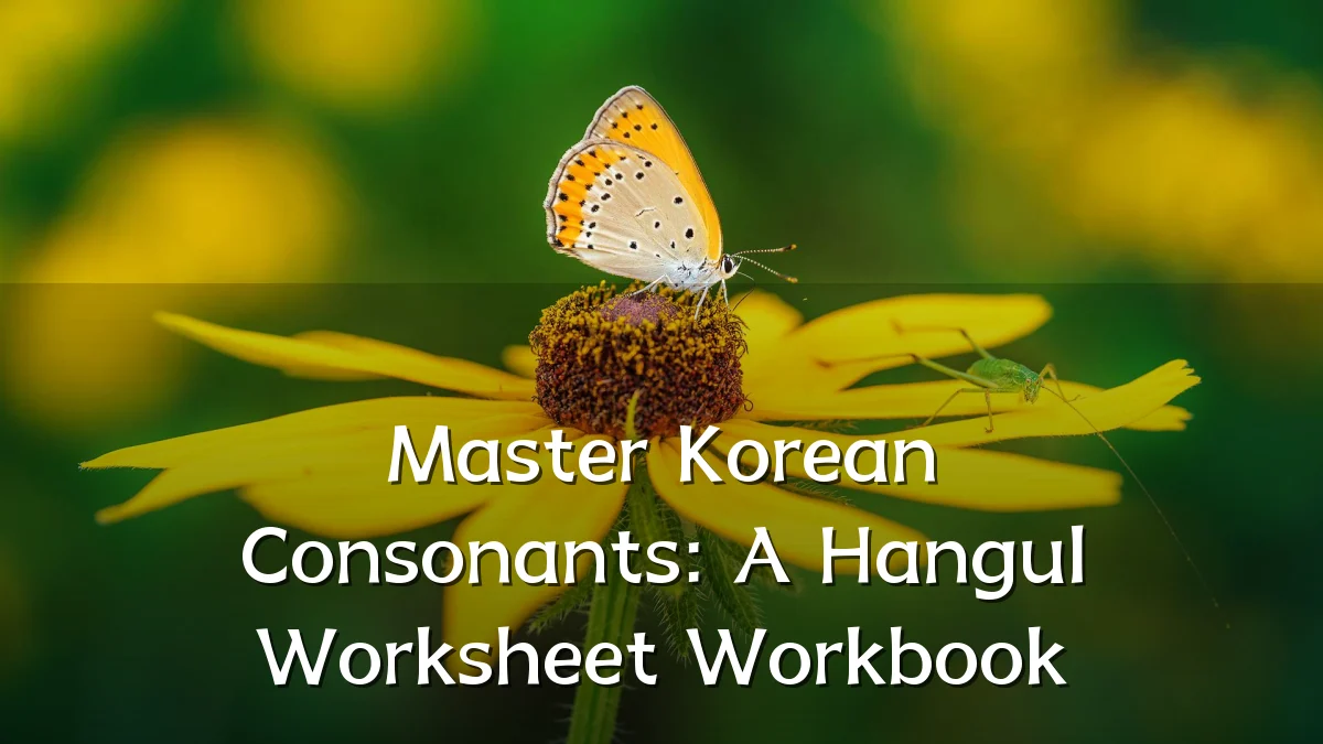 Master Korean Consonants: A Hangul Worksheet Workbook