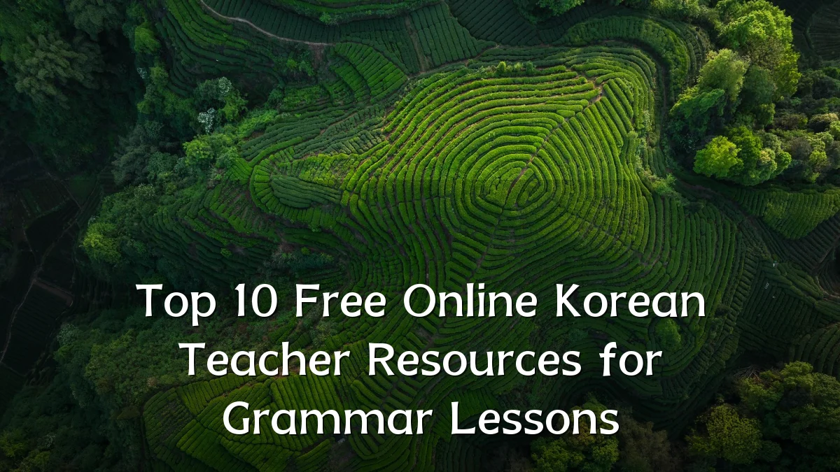 Top 10 Free Online Korean Teacher Resources for Grammar Lessons