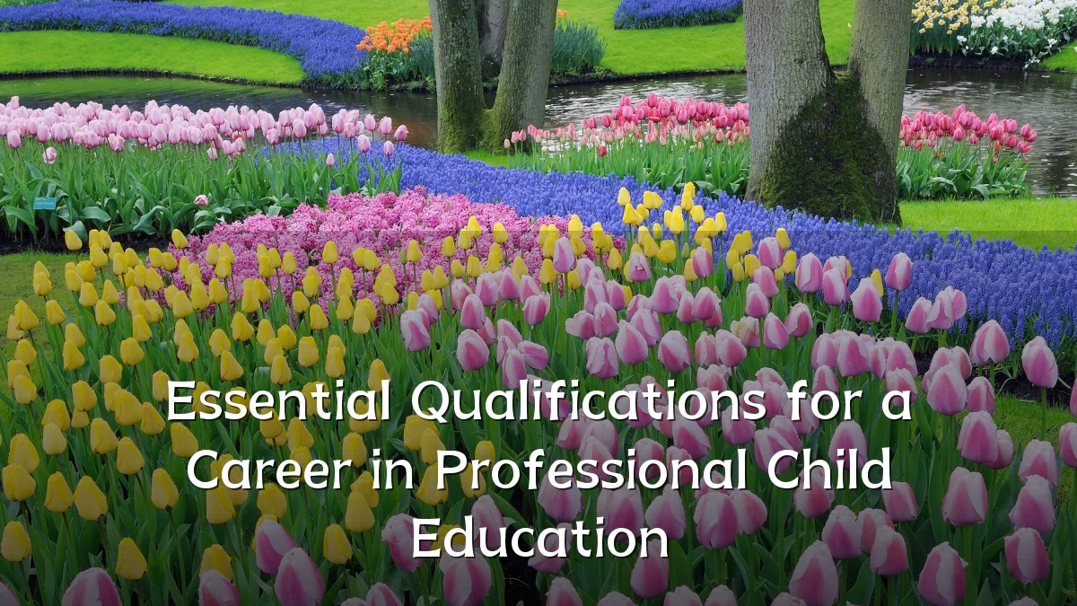 Essential Qualifications for a Career in Professional Child Education