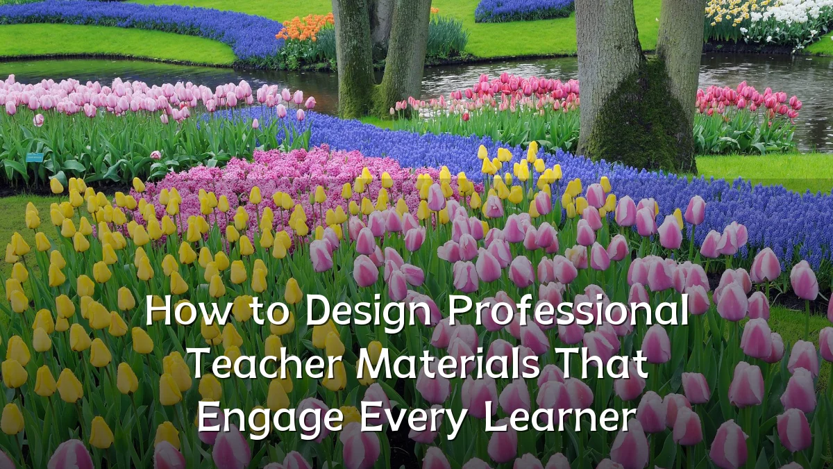 How to Design Professional Teacher Materials That Engage Every Learner