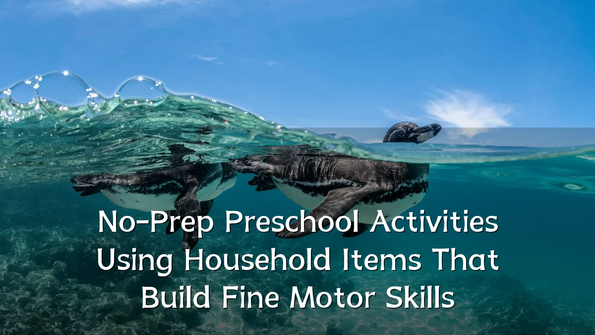 No-Prep Preschool Activities Using Household Items That Build Fine Motor Skills