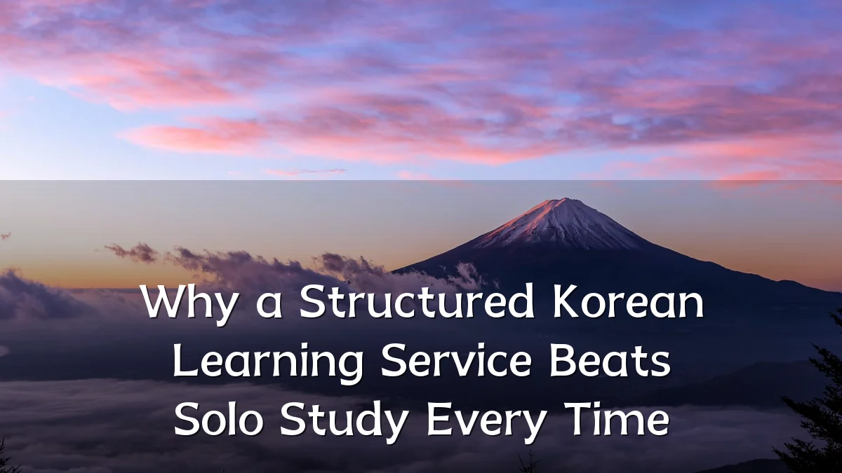 Why a Structured Korean Learning Service Beats Solo Study Every Time