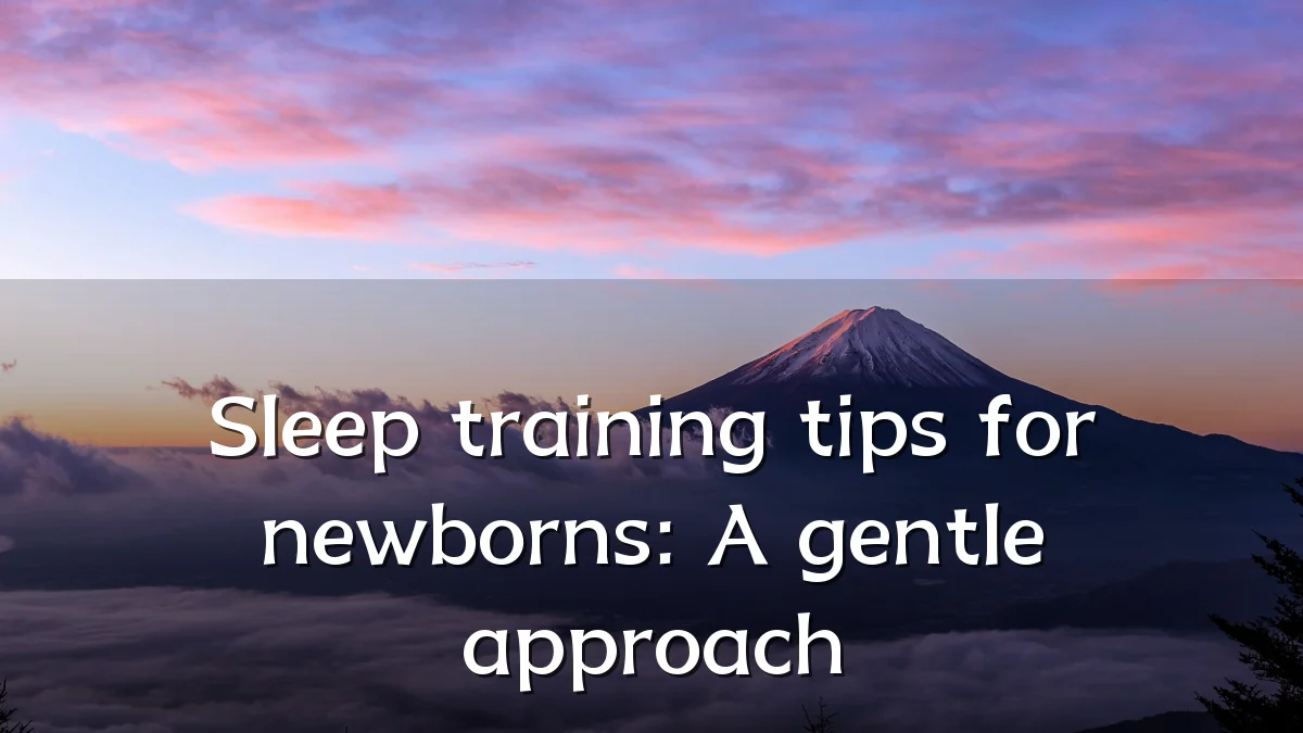 Sleep training tips for newborns: A gentle approach