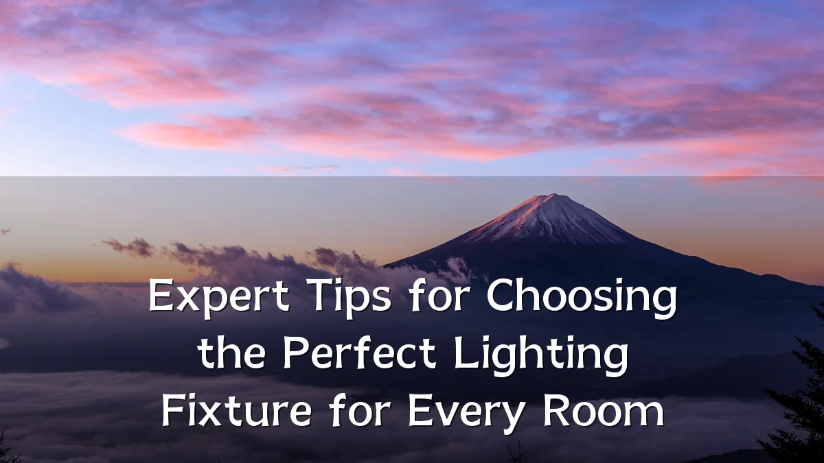 Expert Tips for Choosing the Perfect Lighting Fixture for Every Room